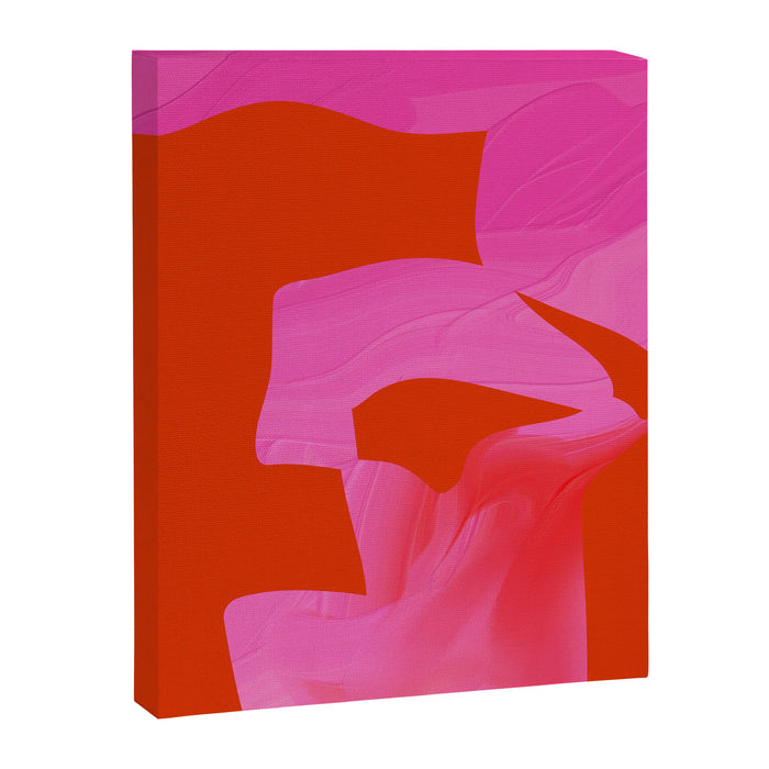 abstract pink orange minimal - imagine 3 Canvas Print Gallery Image 1