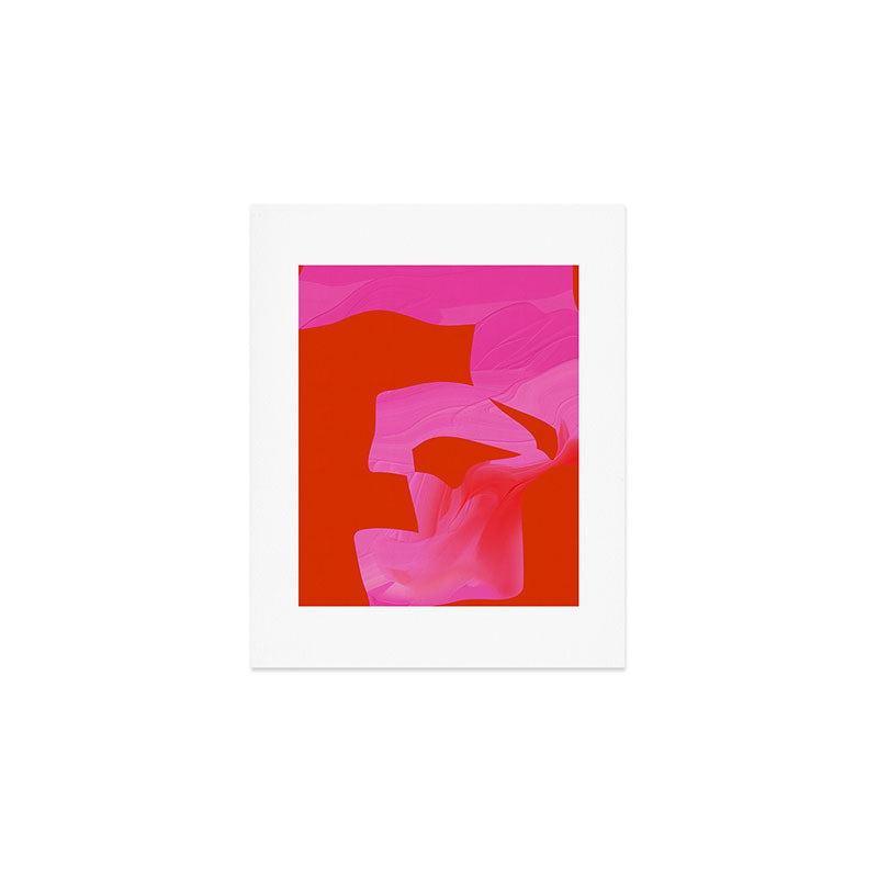 abstract pink orange minimal - imagine 3 Art Print Gallery Image 1