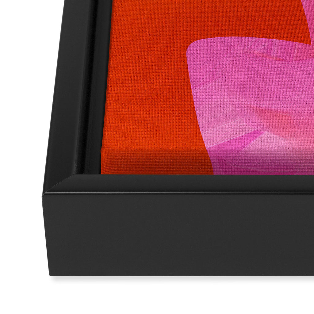abstract pink orange minimal - imagine 3 Framed Canvas Print Gallery Image 3
