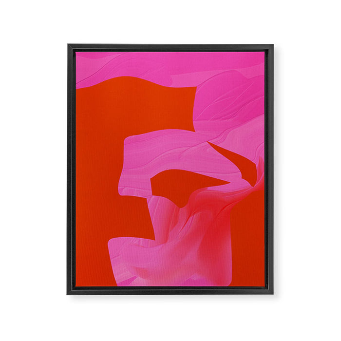 abstract pink orange minimal - imagine 3 Framed Canvas Print Gallery Image 1