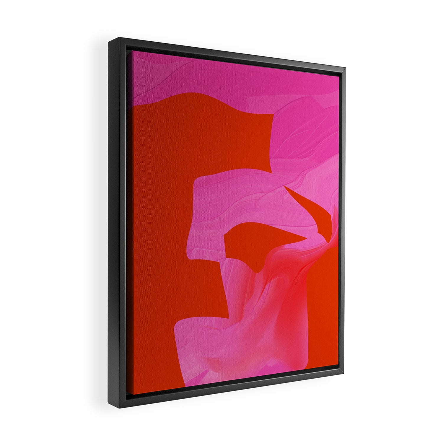 abstract pink orange minimal - imagine 3 Framed Canvas Print Gallery Image 2