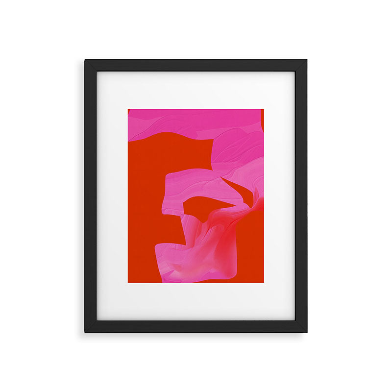abstract pink orange minimal - imagine 3 Framed Art Print Gallery Image 5