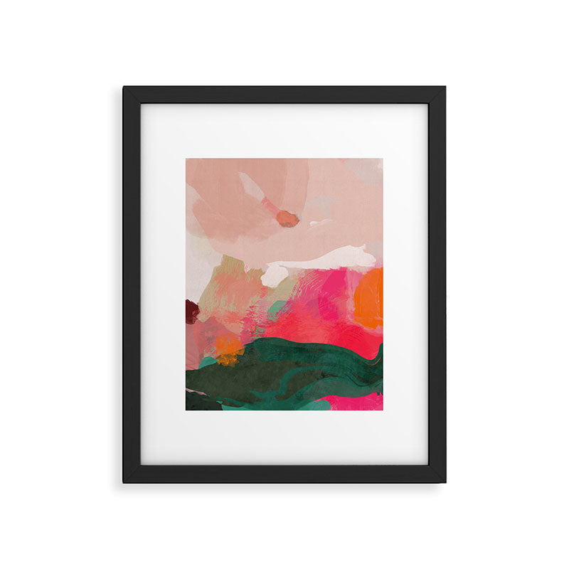 abstract pink Framed Art Print Gallery Image 4