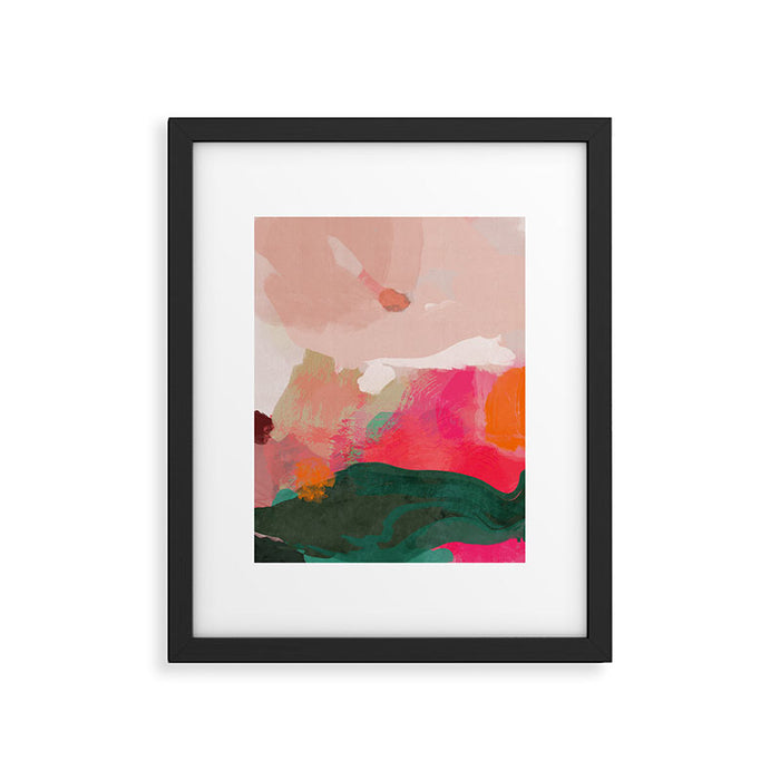 abstract pink Framed Art Print Gallery Image 1