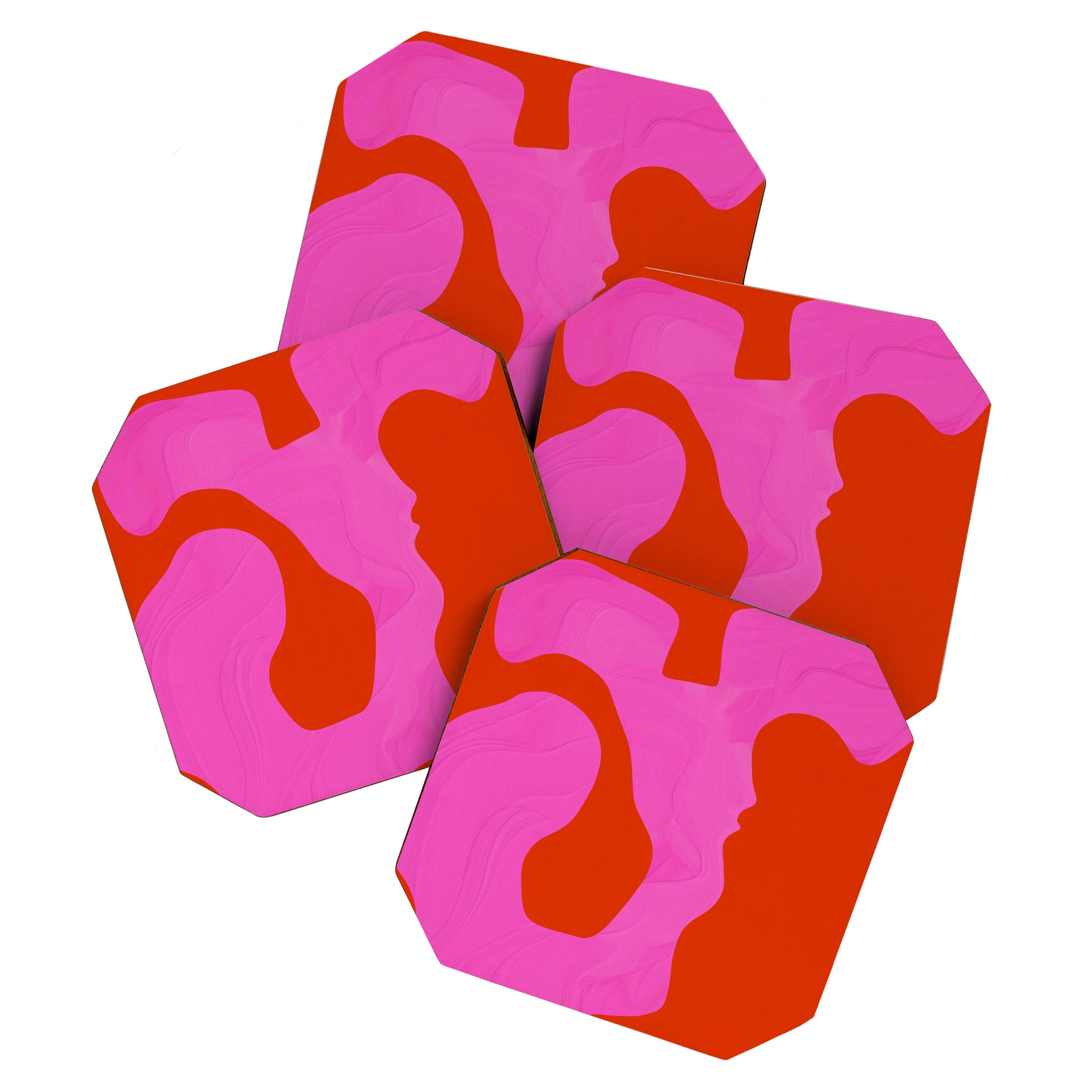 abstract red - imagine 1 Coaster Gallery Image 1