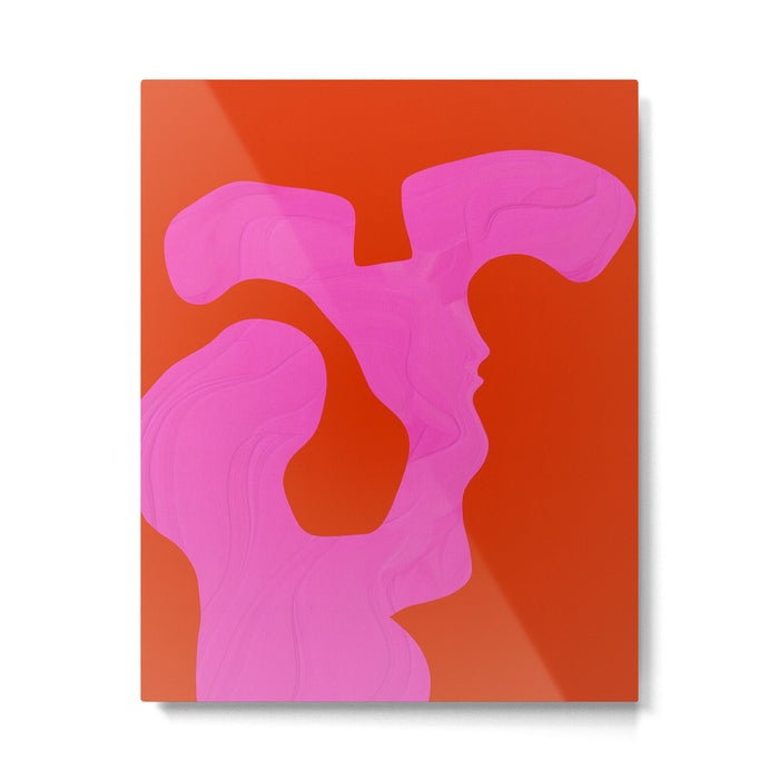 abstract red - imagine 1 Metal Print Gallery Image 1