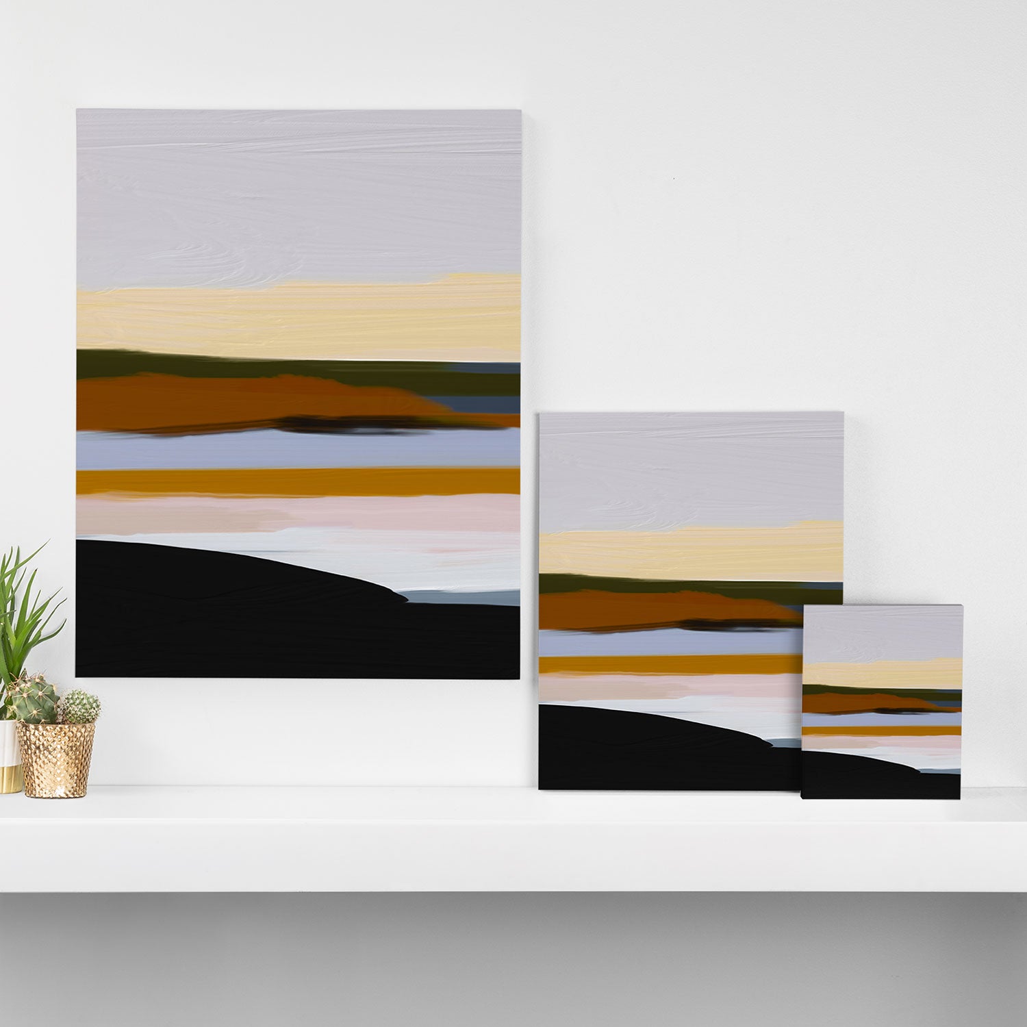 Abstract Silence Triptych 1 Canvas Print Gallery Image 3
