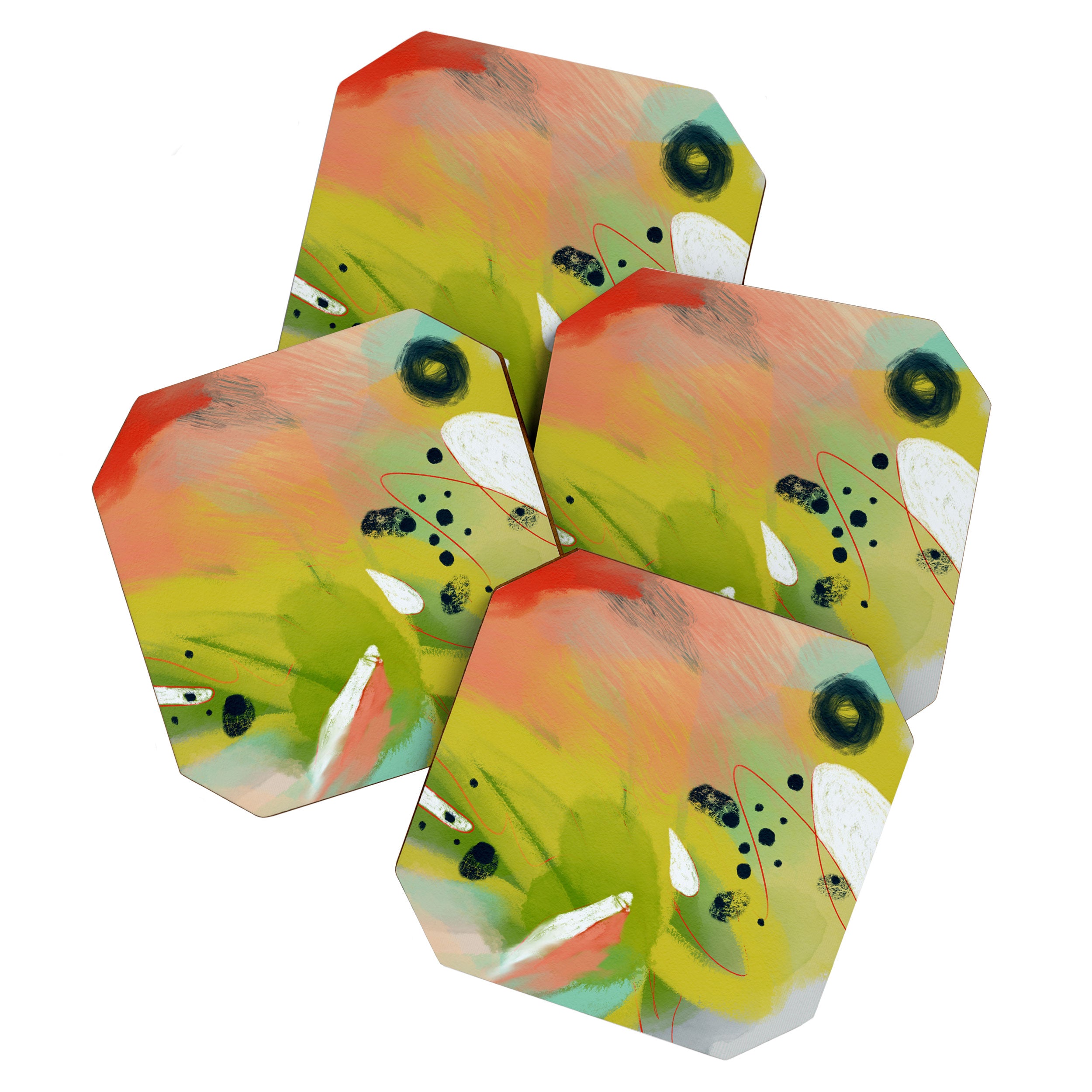abstract spring colors 23 3 Coaster Gallery Image 1