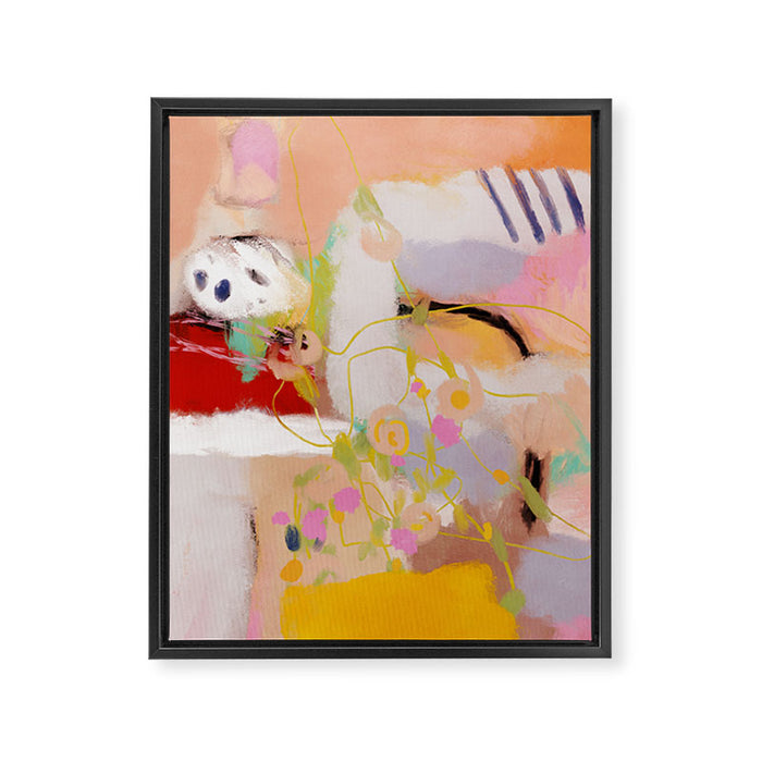 abstract summer garden Framed Canvas Print Gallery Image 1