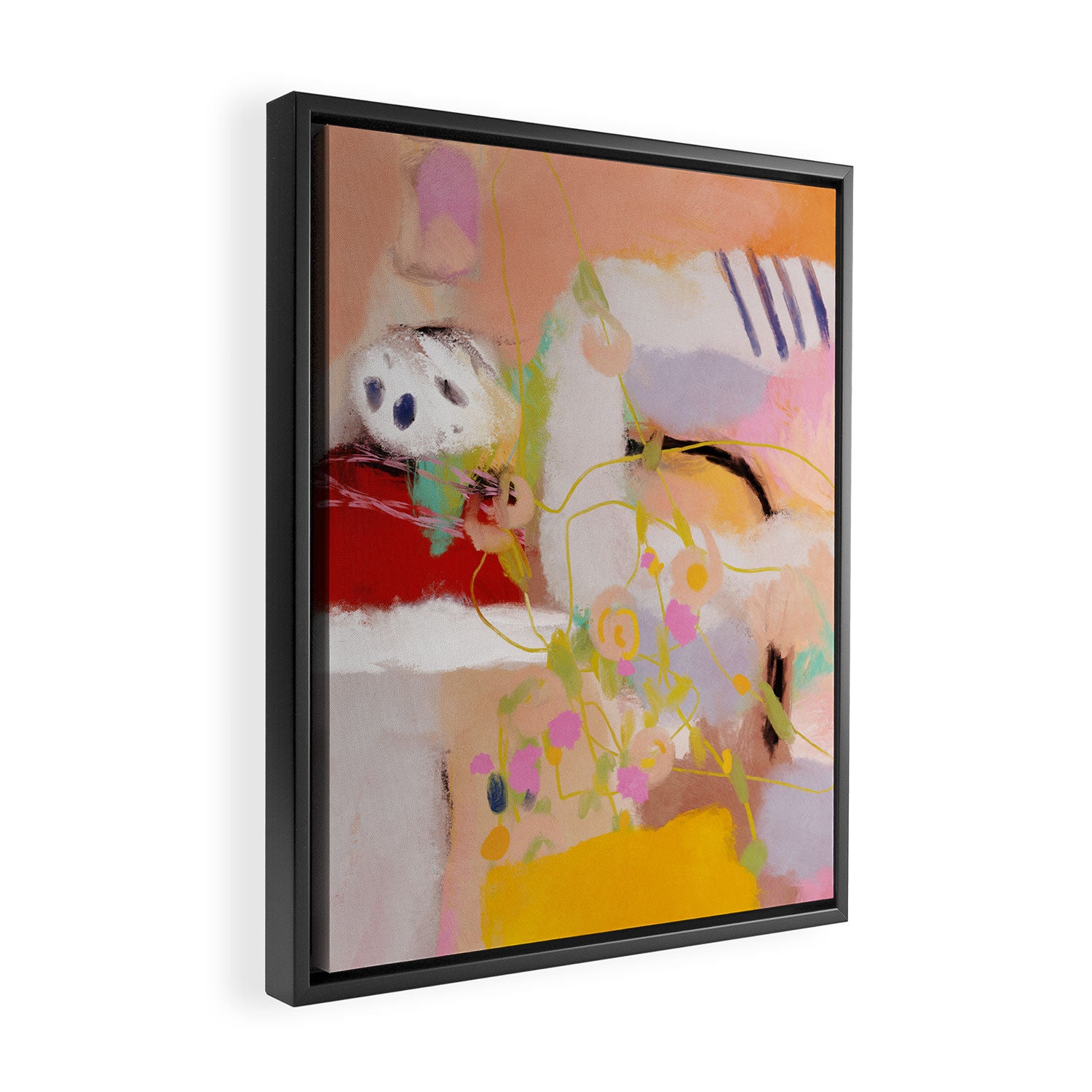 abstract summer garden Framed Canvas Print Gallery Image 2