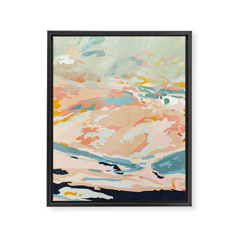abstraction landscape in pastels Framed Canvas Print Gallery Image 6