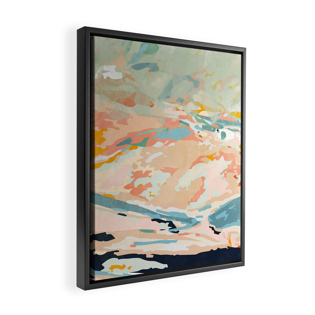 abstraction landscape in pastels Framed Canvas Print Gallery Image 2