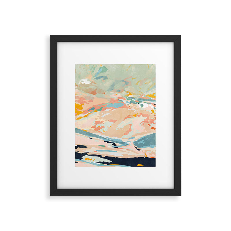 abstraction landscape in pastels Framed Art Print Gallery Image 5