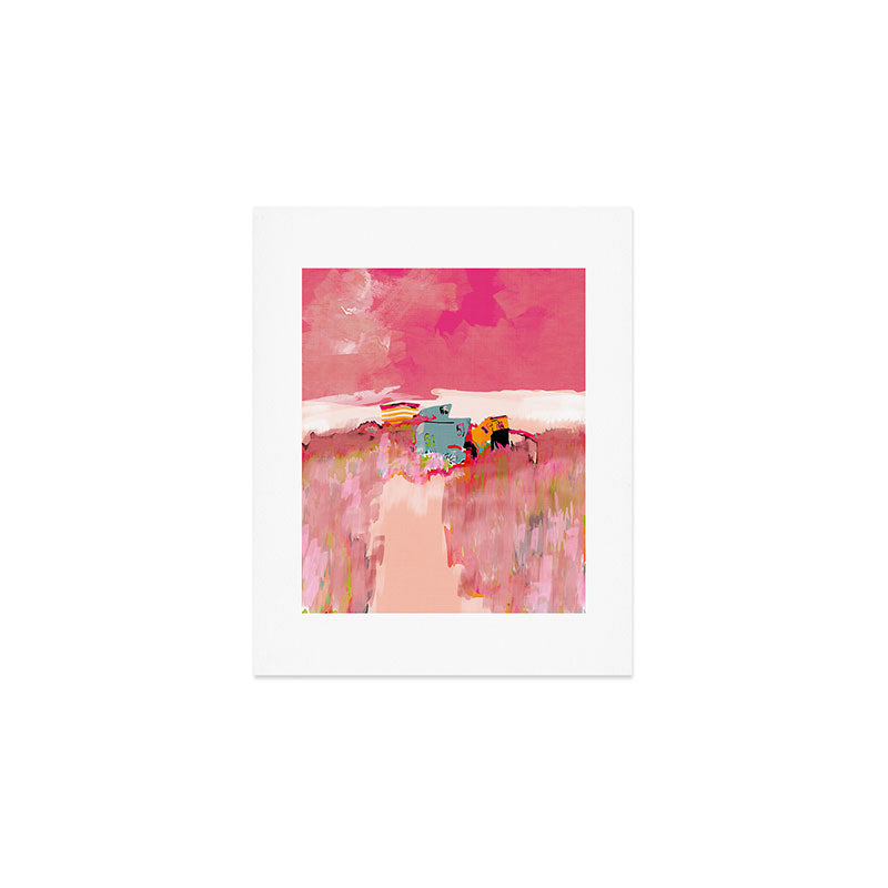 beach life pink Art Print Gallery Image 1