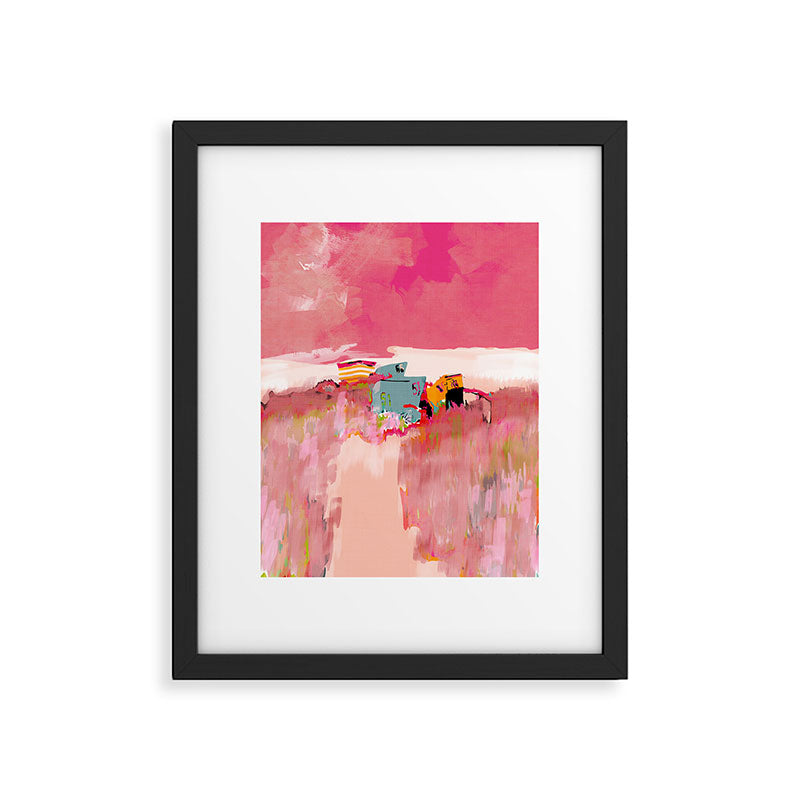 beach life pink Framed Art Print Gallery Image 5