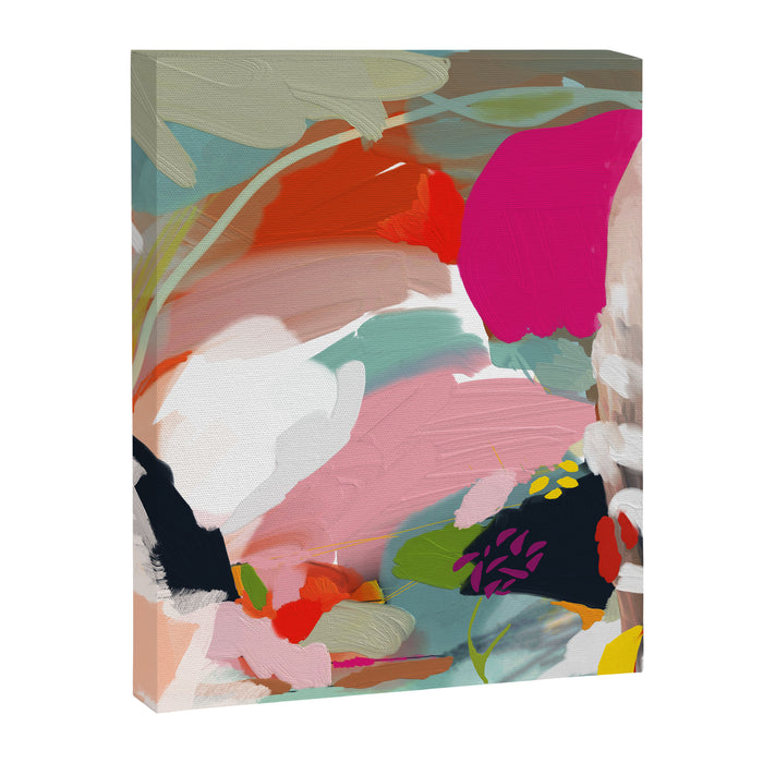 birches in garden abstract modern art Canvas Print Gallery Image 1