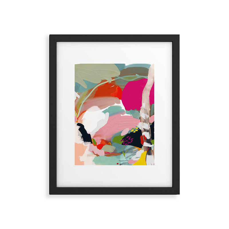 birches in garden abstract modern art Framed Art Print Gallery Image 6