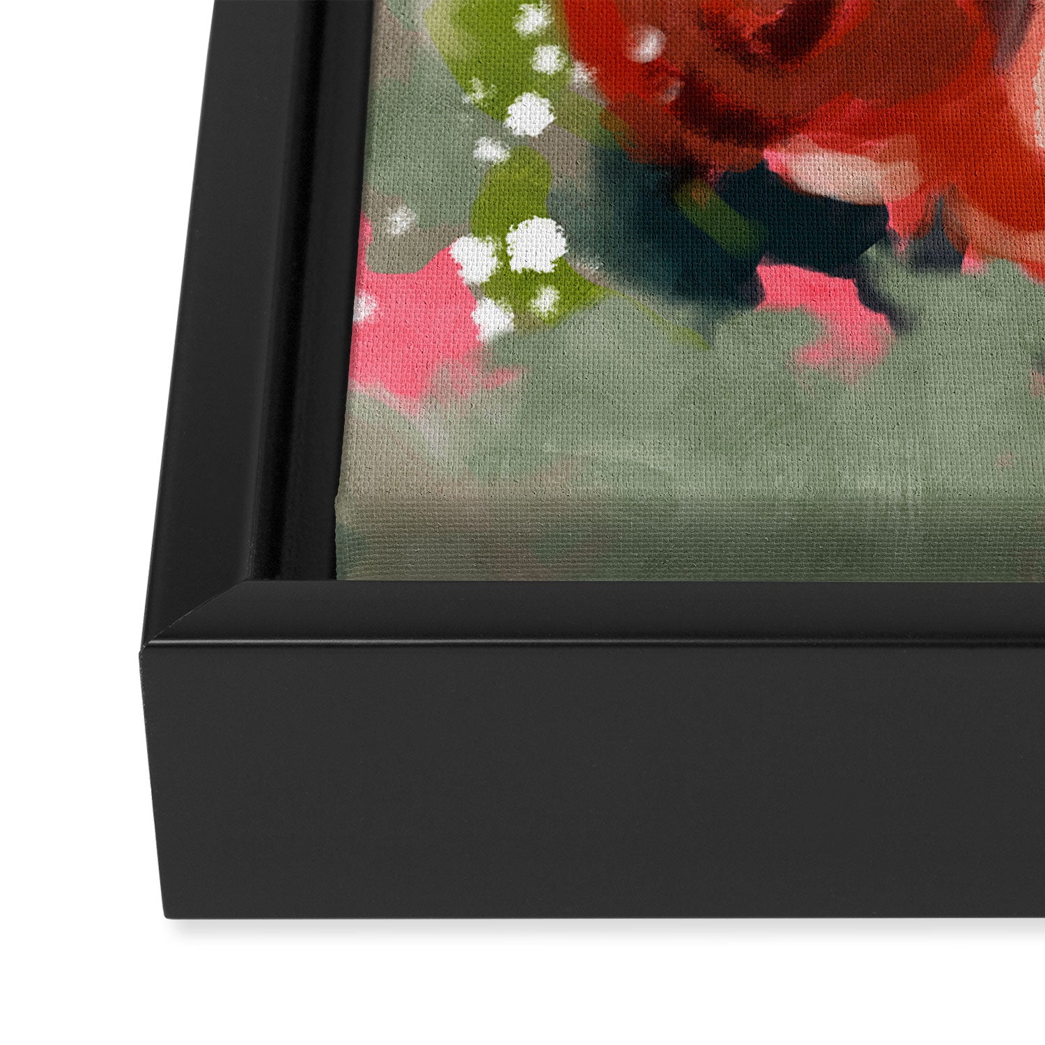 bloom it, abstract art Framed Canvas Print Gallery Image 3