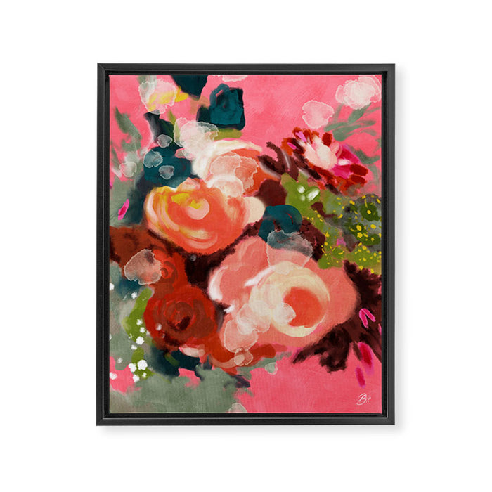 bloom it, abstract art Framed Canvas Print Gallery Image 1