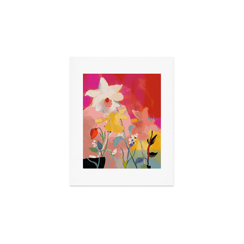 blooming abstract pink Art Print Gallery Image 1