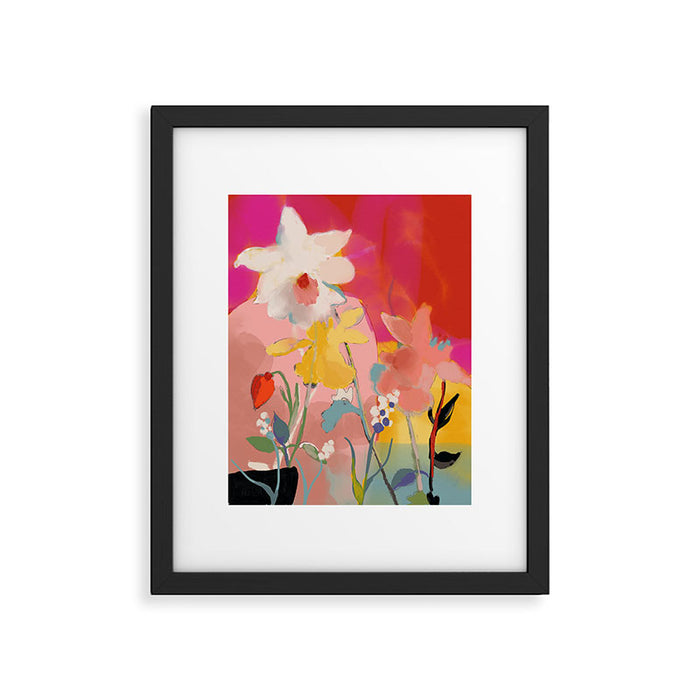 blooming abstract pink Framed Art Print Gallery Image 1