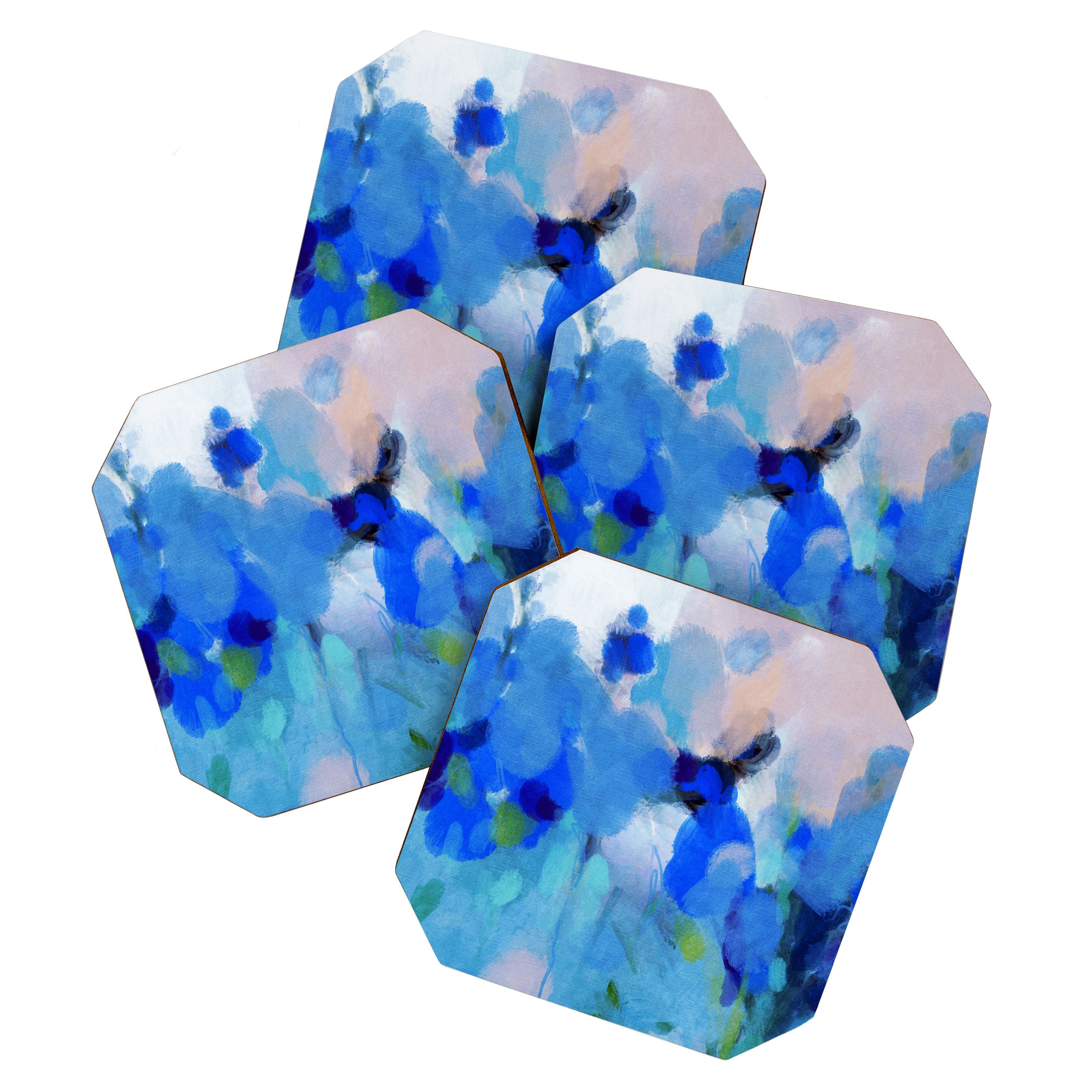 blue summer lilies garden Coaster Gallery Image 1