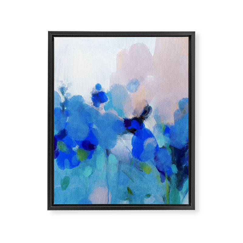 blue summer lilies garden Framed Canvas Print Gallery Image 6