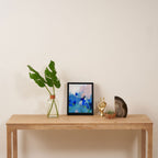blue summer lilies garden Framed Canvas Print Gallery Image 4
