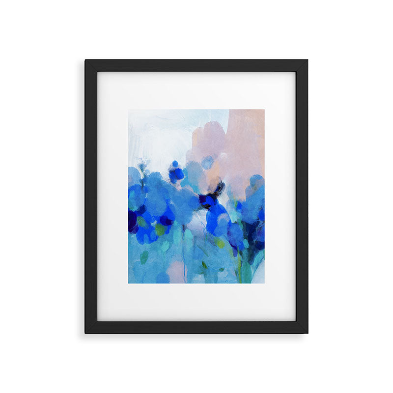 blue summer lilies garden Framed Art Print Gallery Image 5