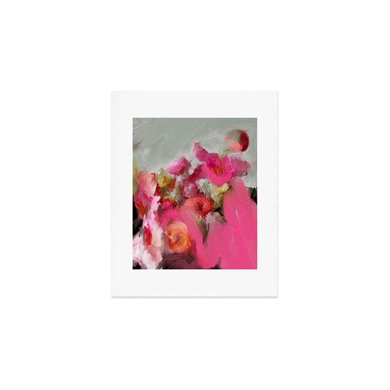 Bouquet floral abstract art Art Print Gallery Image 1