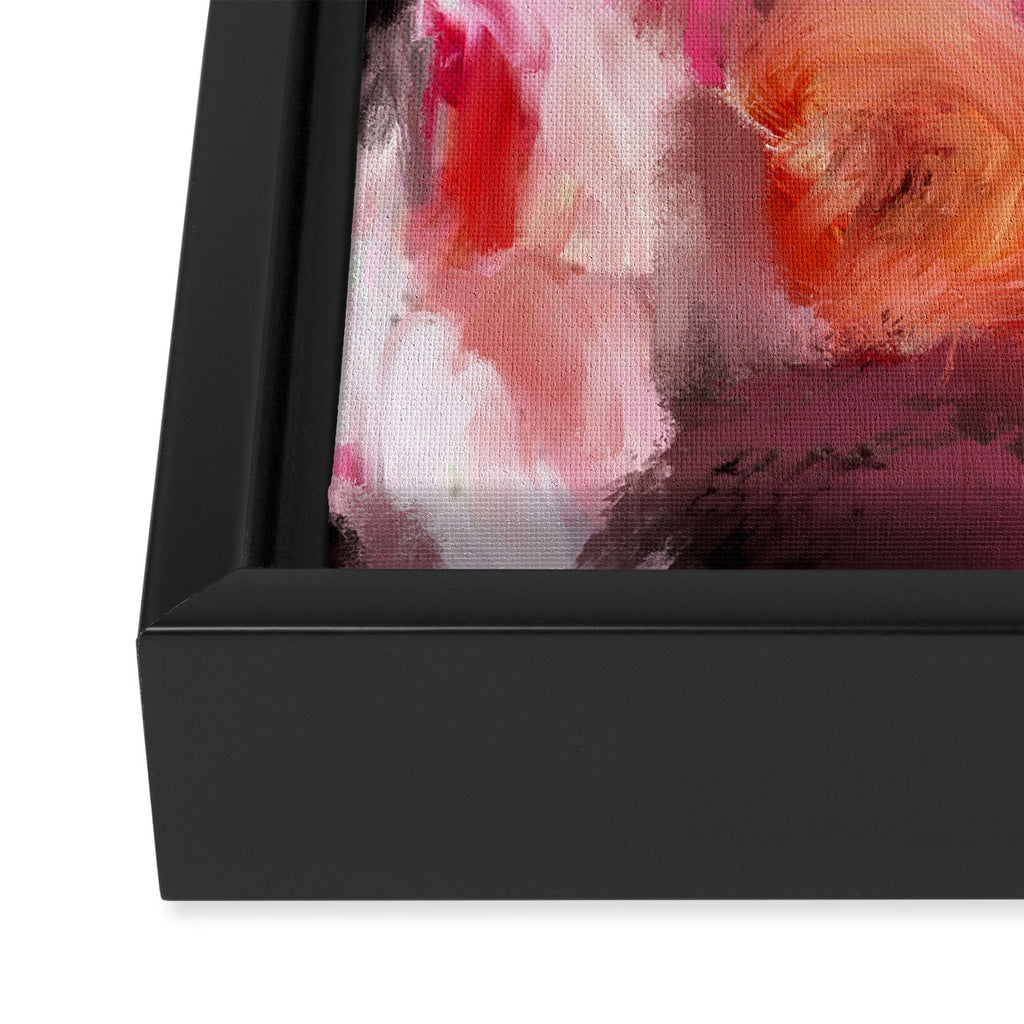 Bouquet floral abstract art Framed Canvas Print Gallery Image 3
