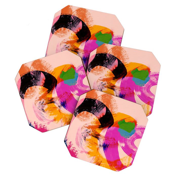 brush strokes abstract 2 Coaster Gallery Image 1