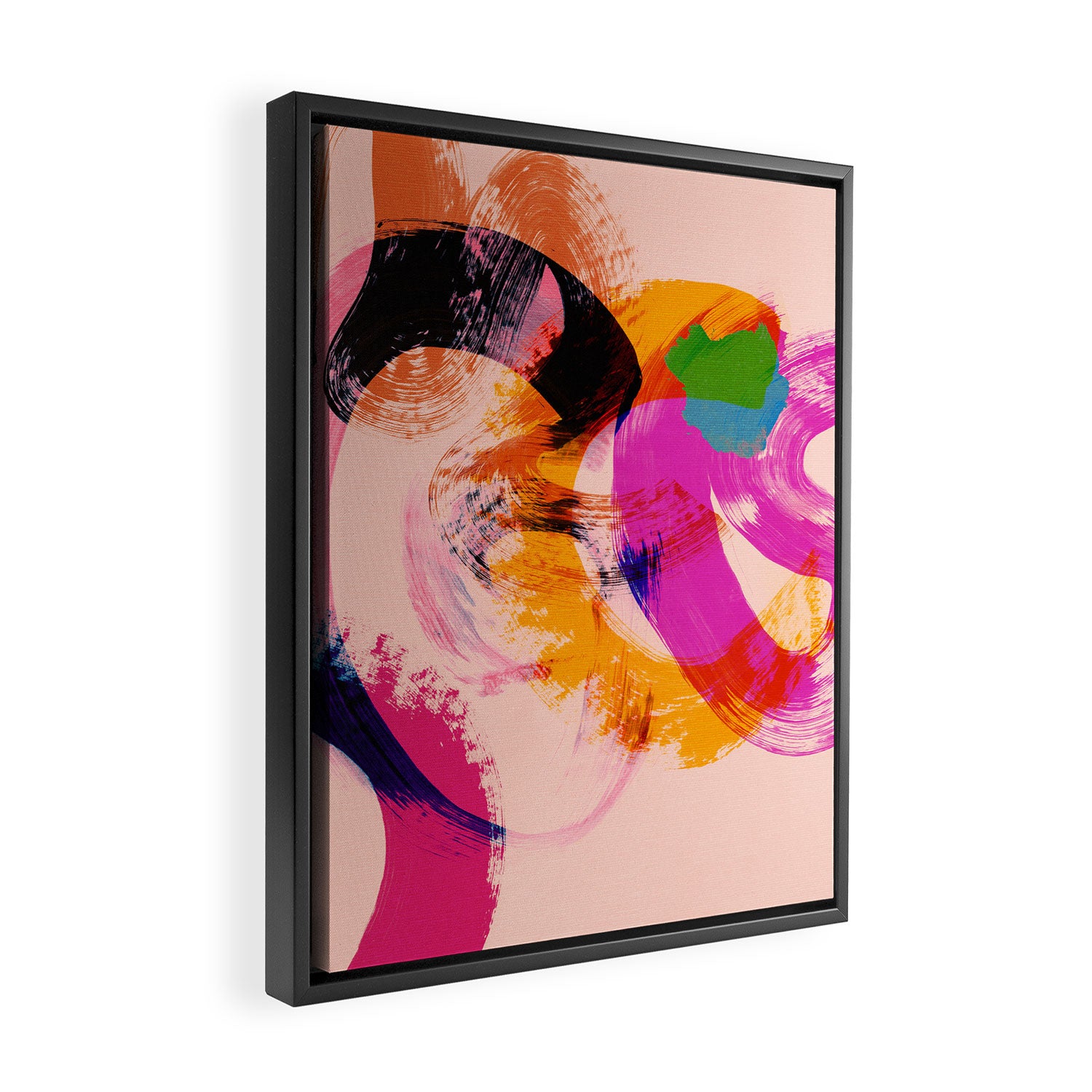 brush strokes abstract 2 Framed Canvas Print Gallery Image 2