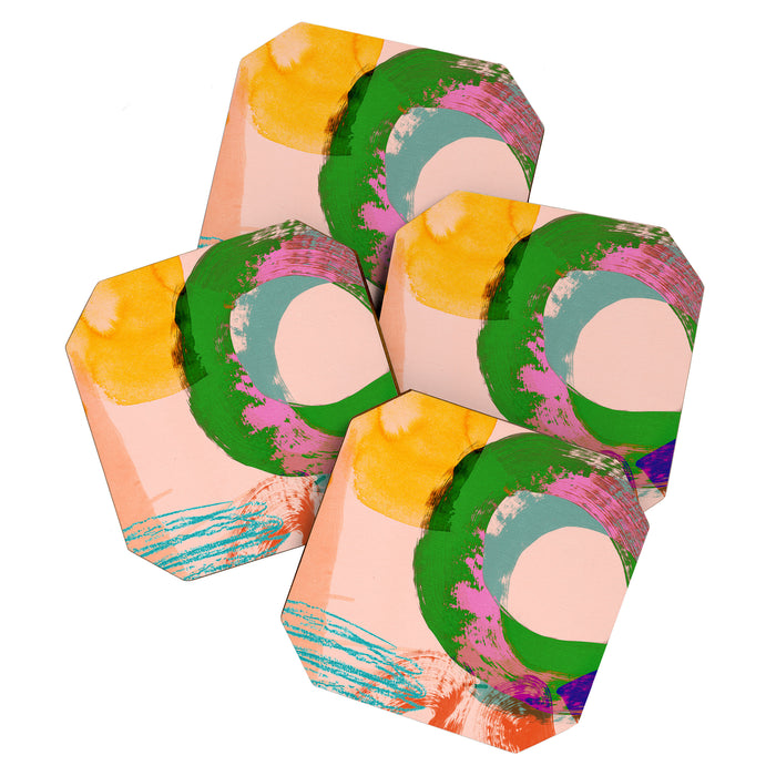 brush strokes abstract 3 Coaster Gallery Image 1