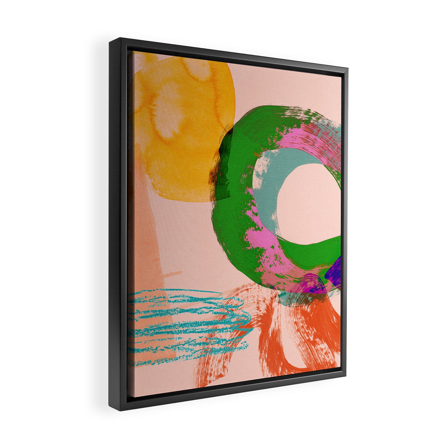 brush strokes abstract 3 Framed Canvas Print Gallery Image 2