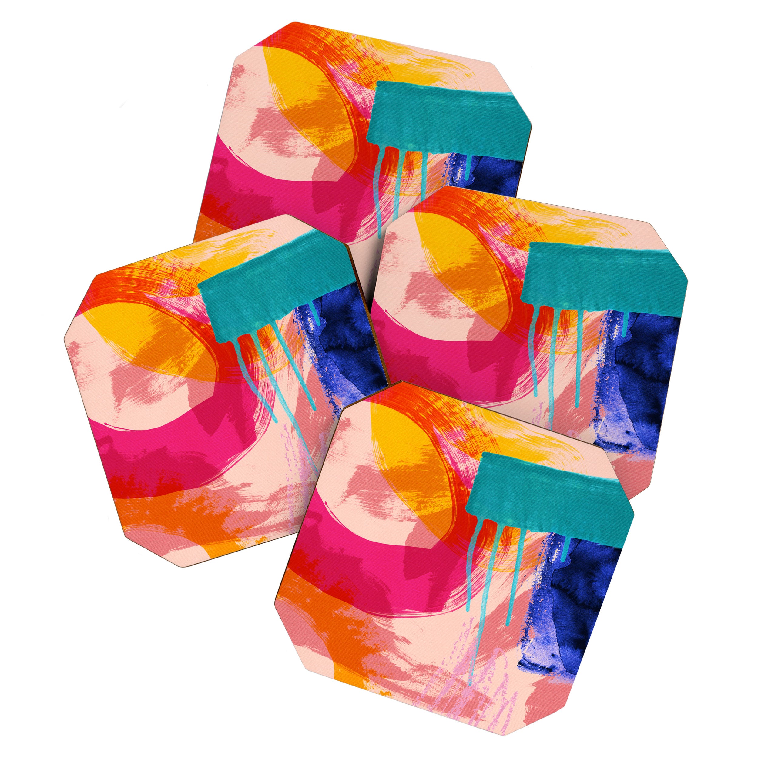 brush strokes abstract 5 Coaster Gallery Image 1