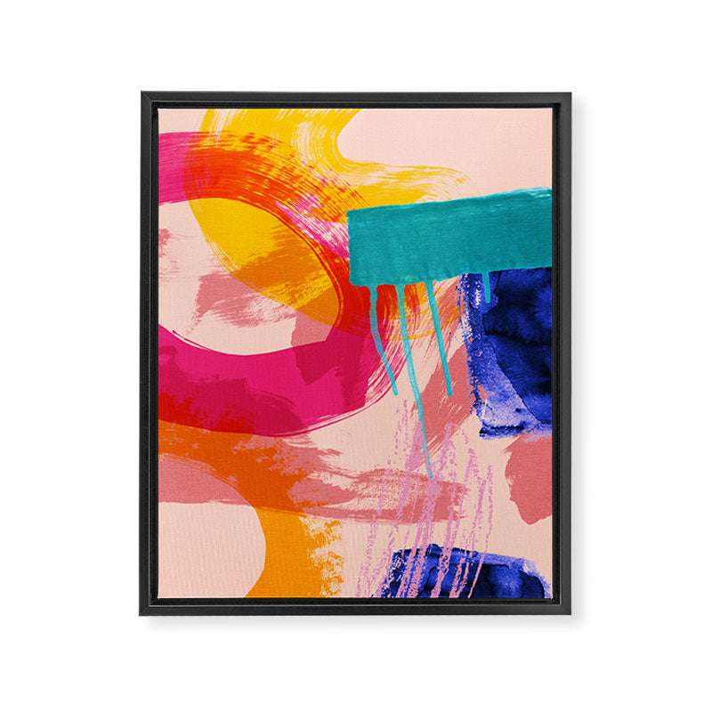 brush strokes abstract 5 Framed Canvas Print Gallery Image 6