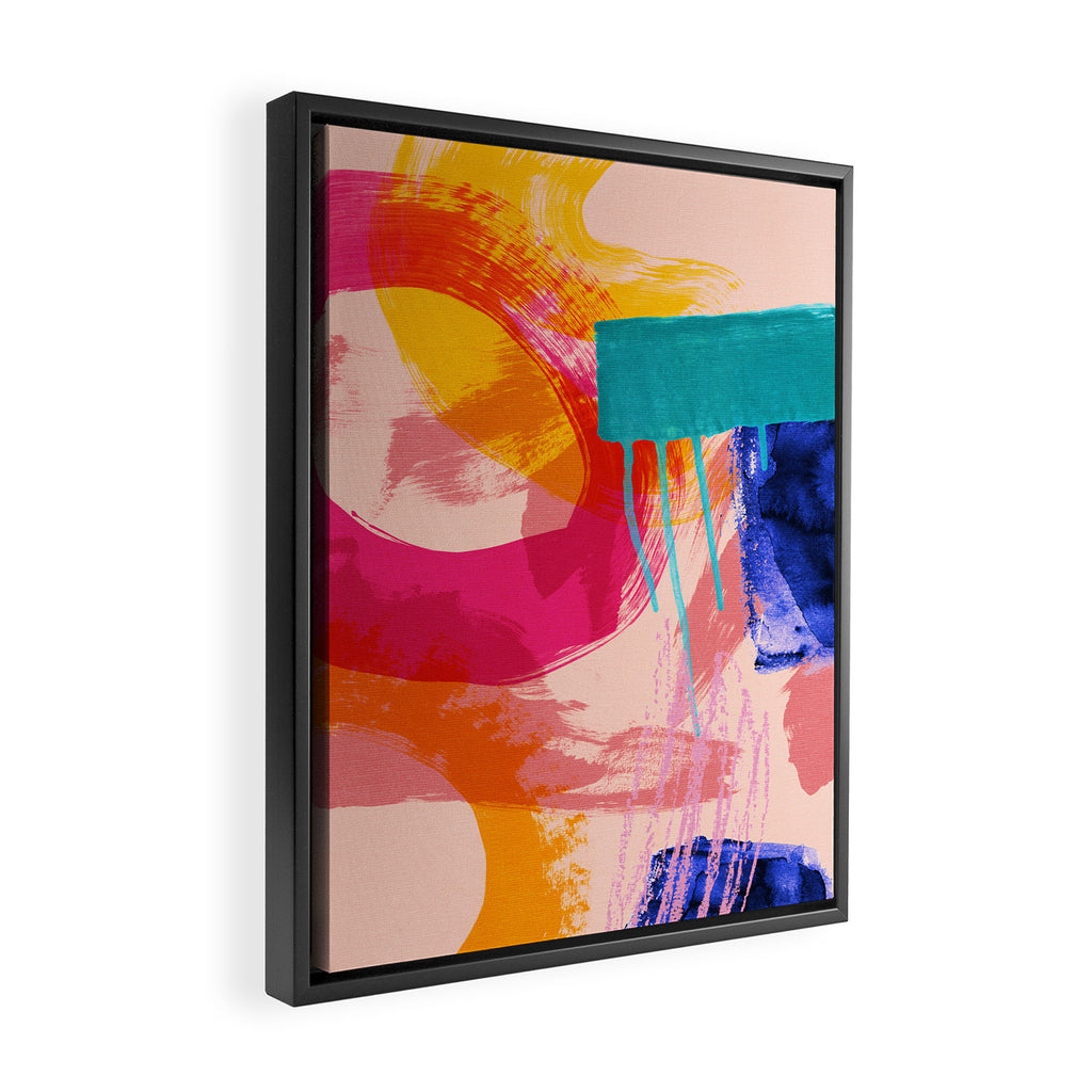 brush strokes abstract 5 Framed Canvas Print Gallery Image 2