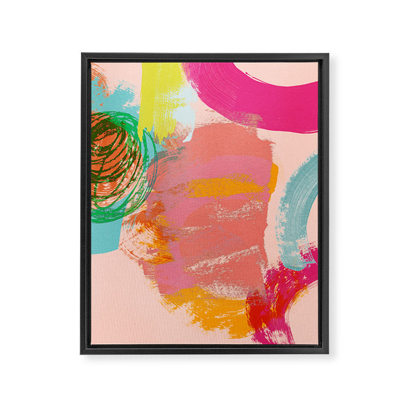 brush strokes abstract art Framed Canvas Print Gallery Image 6