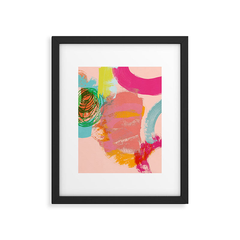 brush strokes abstract art Framed Art Print Gallery Image 5