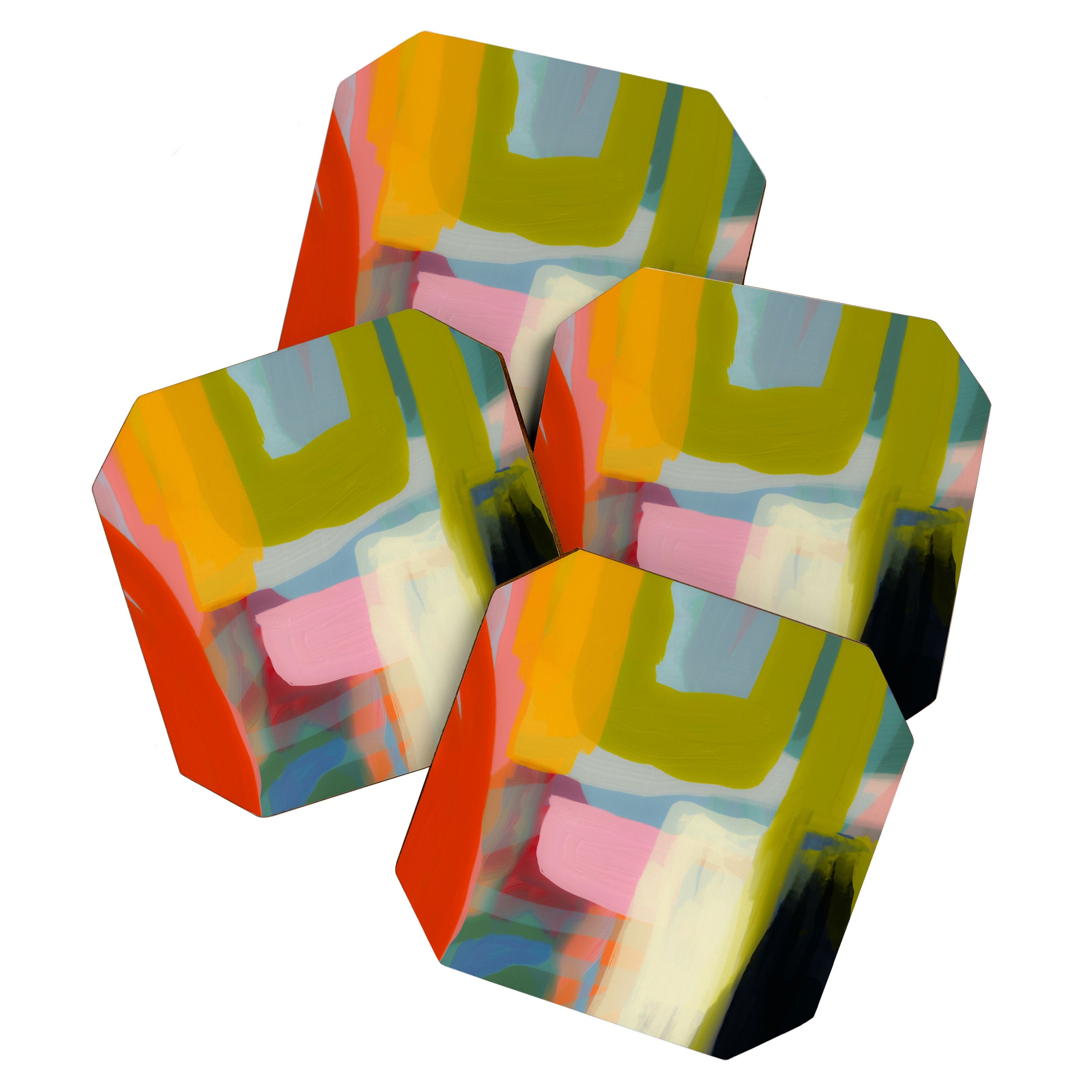 Color study 1 abstract art Coaster Gallery Image 1