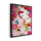 Dream flowers in pink rose floral abstract art Framed Canvas Print Gallery Image 2