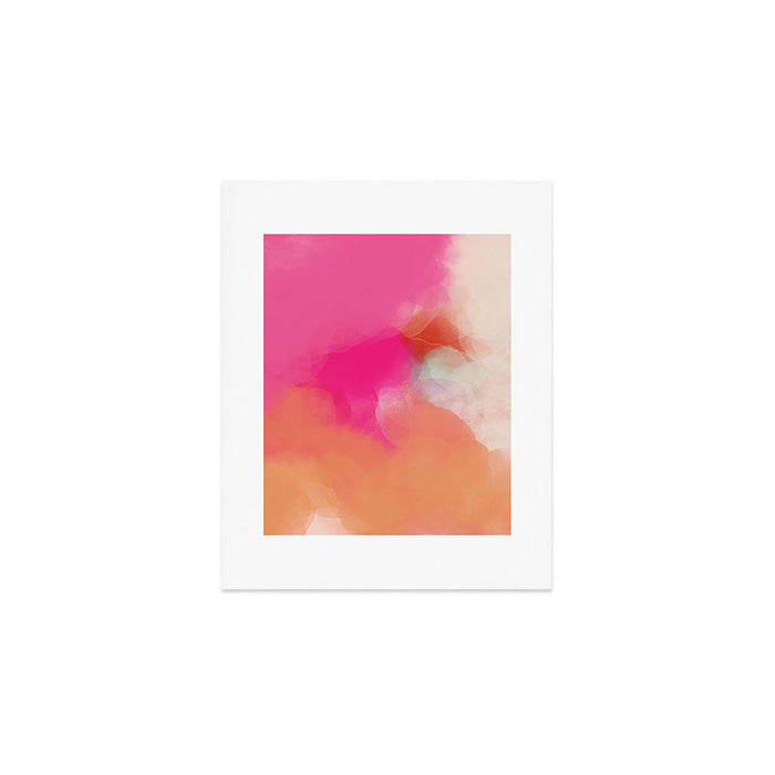 dreamy days in pink peach aquarell Art Print Gallery Image 1