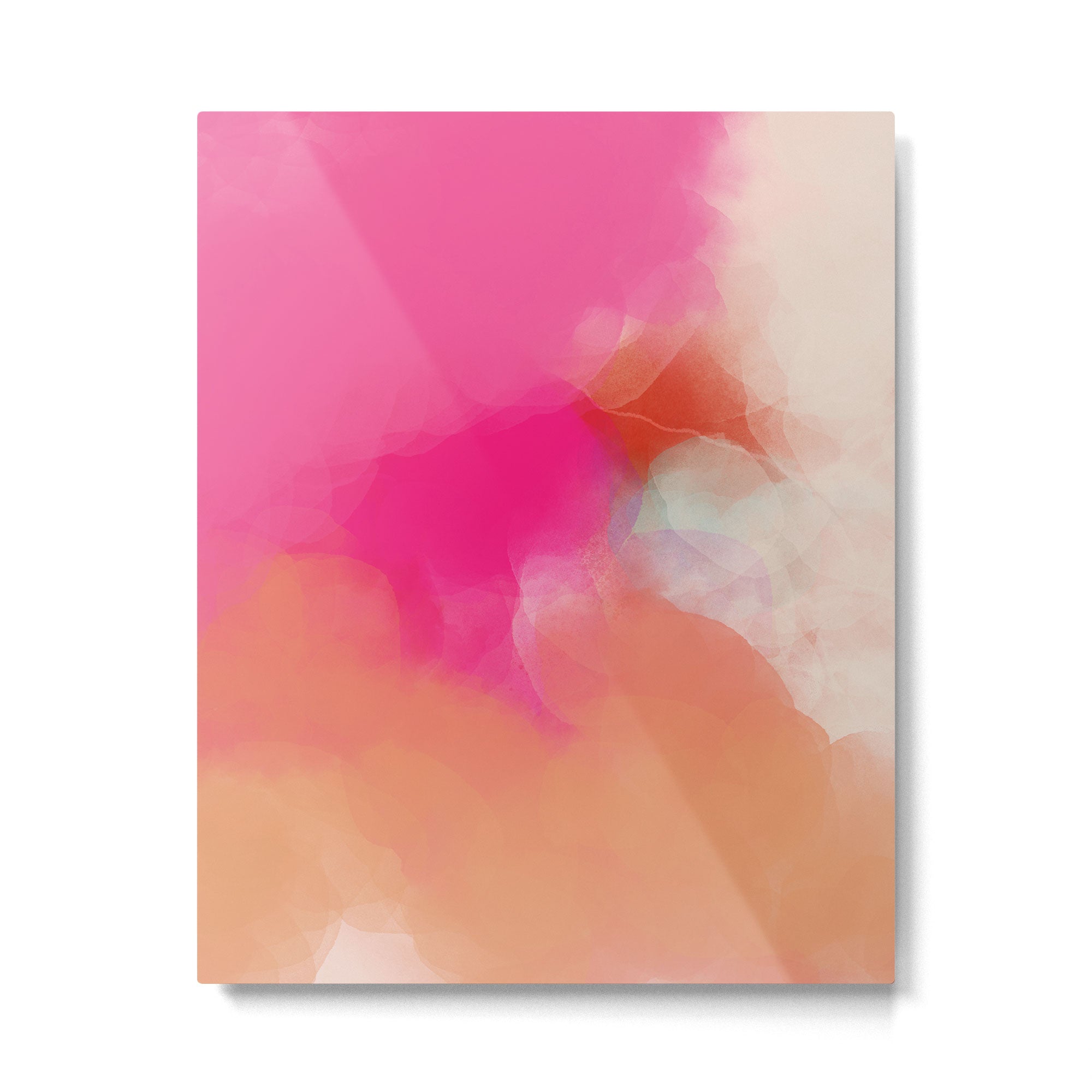 dreamy days in pink peach aquarell Metal Print Gallery Image 6