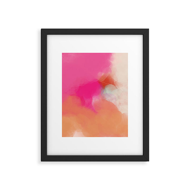 dreamy days in pink peach aquarell Framed Art Print Gallery Image 6
