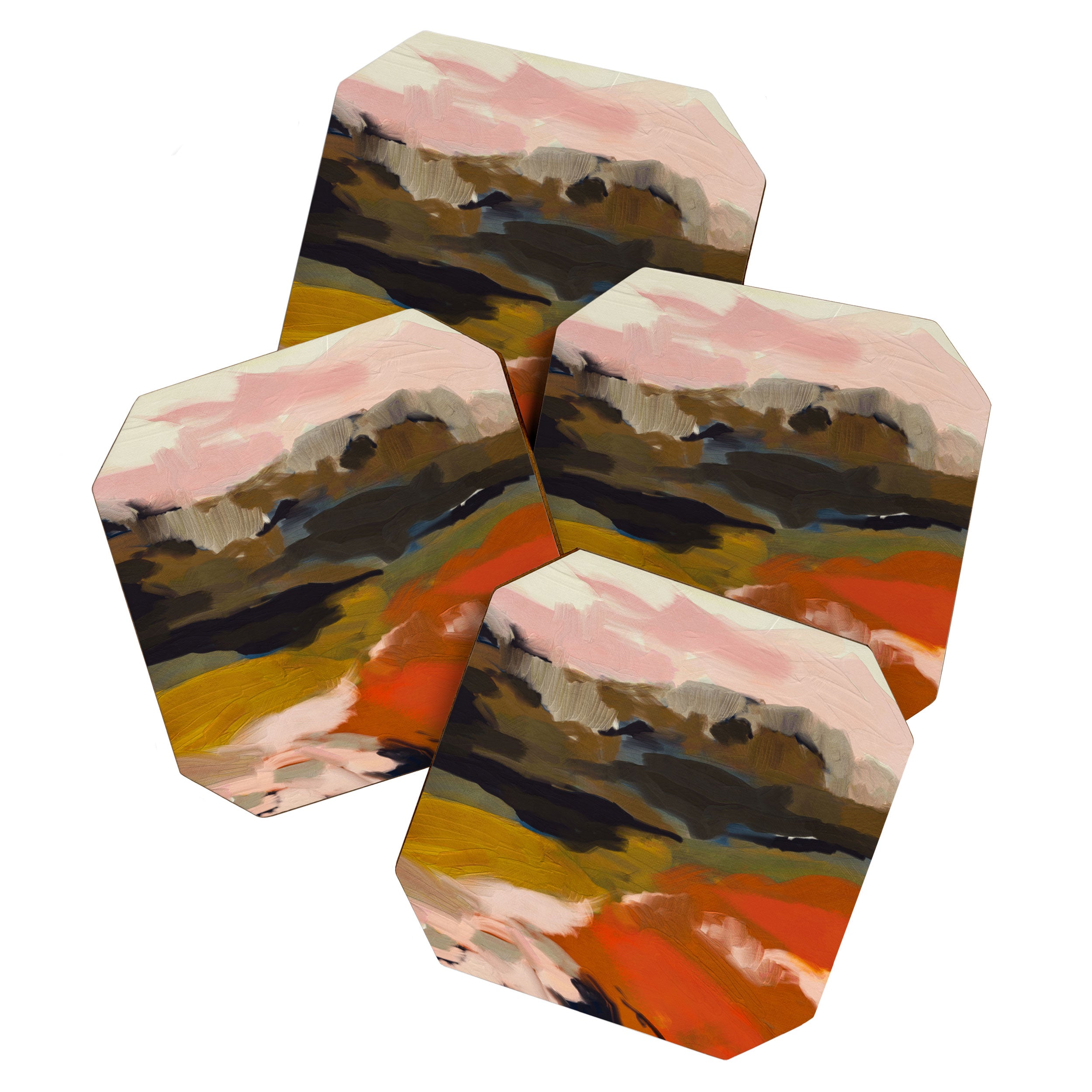 fall abstract landscape Coaster Gallery Image 1