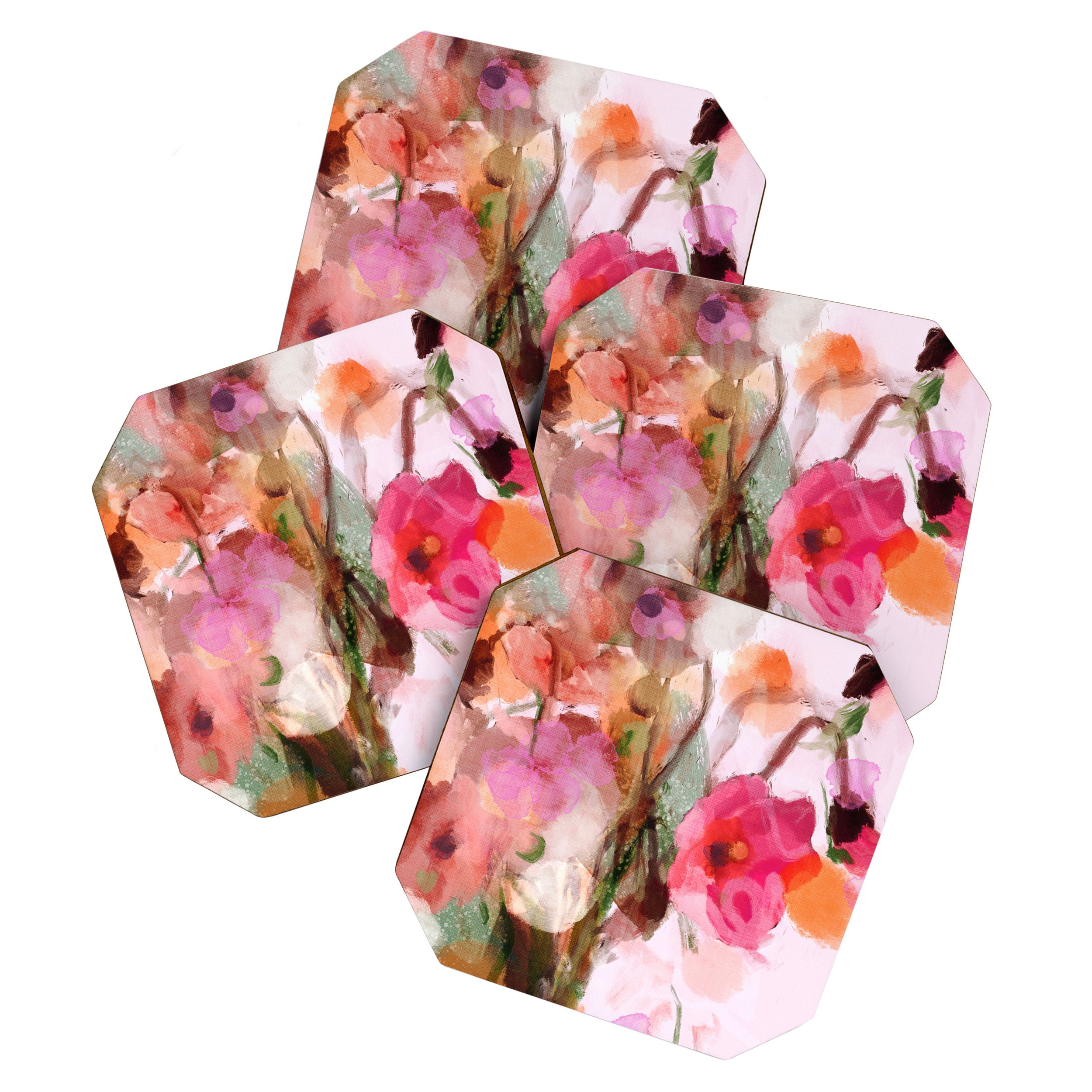 floral abstract 3 22 Coaster Gallery Image 1