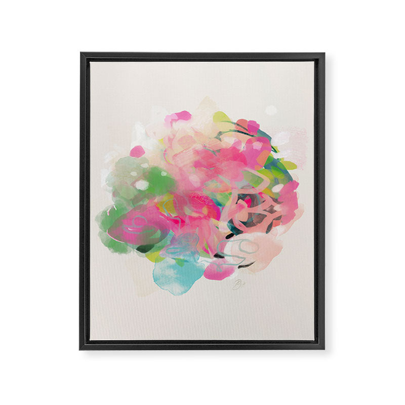 floral abstract bouquet Framed Canvas Print Gallery Image 3