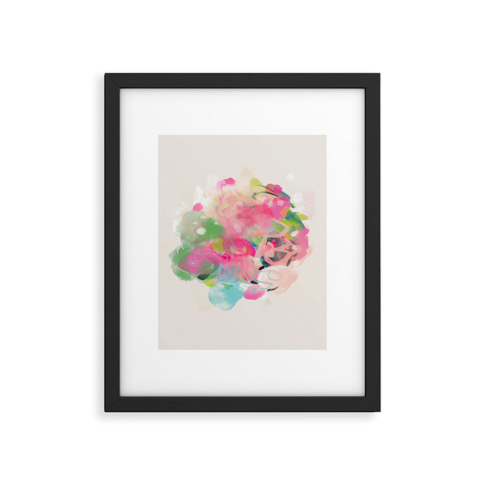 floral abstract bouquet Framed Art Print Gallery Image 1