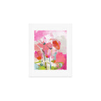 Floral abstract pink art Art Print Gallery Image 1